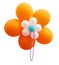 Orange Balloon Flower with Beads