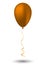 Orange balloon on white background