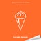 Orange banner with icecream cone icon