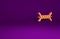 Orange Barbed wire icon isolated on purple background. Minimalism concept. 3d illustration 3D render