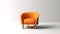 orange barrel chair