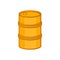 Orange barrel icon, cartoon style