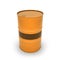 Orange barrel on a white background