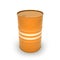 Orange barrel on a white background