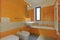 Orange bathroom interior