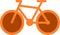 Orange bicycle icon