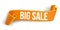 Orange Big Sale Banner. Ribbon. Vector Illustrationred sale banner. Ribbon. Paper,carton textured.