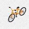 Orange bike isometric icon