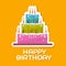 Orange Birthday Background Illustration