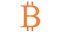 Orange bitcoin gold sign icon Isolated with white background. 3d render isolated illustration, cryptocurrency, crypto, business,