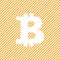 Orange bitcoin symbol on abstract background