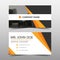 Orange black corporate business card, name card template ,horizontal simple clean layout design template , Business banner