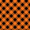 Orange and Black Houndstooth Tartan Seamless Vector Pattern Tile. Halloween Background. High Fashion Textile Print. Dog tooth