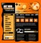 Orange and Black Internet Website Template