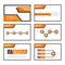 Orange and black multipurpose Brochure flyer leaflet website template flat design