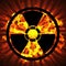 Orange And Black Radiation Warning Symbol. Generative AI