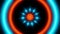 orange blue colorful neon lighting rotating circle stars illuminated vj loop