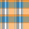 Orange blue modern plaid seamless fabric texture