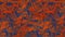 Orange and blue moving textured fabric. Seamless loop.