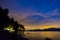 Orange and Blue Night Sky With Tents Camping