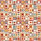 Orange and blue seamless dynamic geometric pattern. For printing design, textile design, packaging design