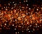 Orange blur christmas lights background.abstract Lights unfocused blur light dots black