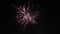 Orange blurred firework lights on black sky background. Concept of New Year and Christmas