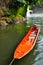 Orange boat at river kwai