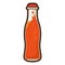 Orange bottle soda coke icon design