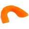 Orange boxing mouthguard, back side, on white background, teeth protection