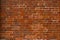Orange brick wall texture background. Background for text. Exterior architecture concept. Dirty orange brick wall abstract