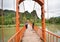 Orange bridge Vang Vieng Laos