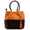 Orange and brown handbag