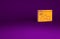 Orange Browser setting icon isolated on purple background. Adjusting, service, maintenance, repair, fixing. Minimalism