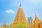 Orange Buddhist Pagoda And Temples Travel Place In Thailand