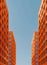 Orange Building Against Blue Sky