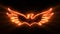 Orange Burning Eagle Animated Logo Loopable with Light Rays