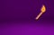 Orange Burning match with fire icon isolated on purple background. Match with fire. Matches sign. Minimalism concept. 3d