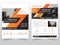 Orange business Brochure Leaflet Flyer annual report template design, book cover layout design, abstract business presentation