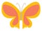 Orange buttefly, icon
