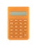 Orange calculator isolated on white