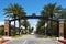 ORANGE, CALIFORNIA - 14 MAY 2020:  Schmid Gate serves as the formal entrance of Chapman University