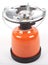 Orange camping stove