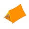 Orange Camping Tent. Vector