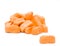 Orange Candy Peanuts on a White Background