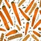 Orange Canned Spicy Carrots Seamless Pattern