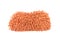 Orange car wash glove on white background