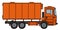 Orange cargo truck