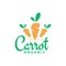 Orange carrot logo vector template for your business