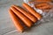 Orange carrots in various sizes, just carrot pictures